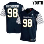 Notre Dame Fighting Irish Youth Alexander Ehrensberger #98 Navy Under Armour Alternate Authentic Stitched College NCAA Football Jersey EHD1599HC